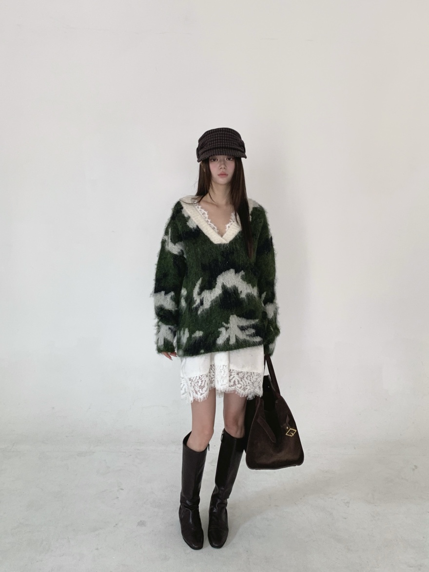 MAISONDEGLORY東大門實拍女裝新品時尚休閑針織衫羊毛針織Maison de glory針織衫