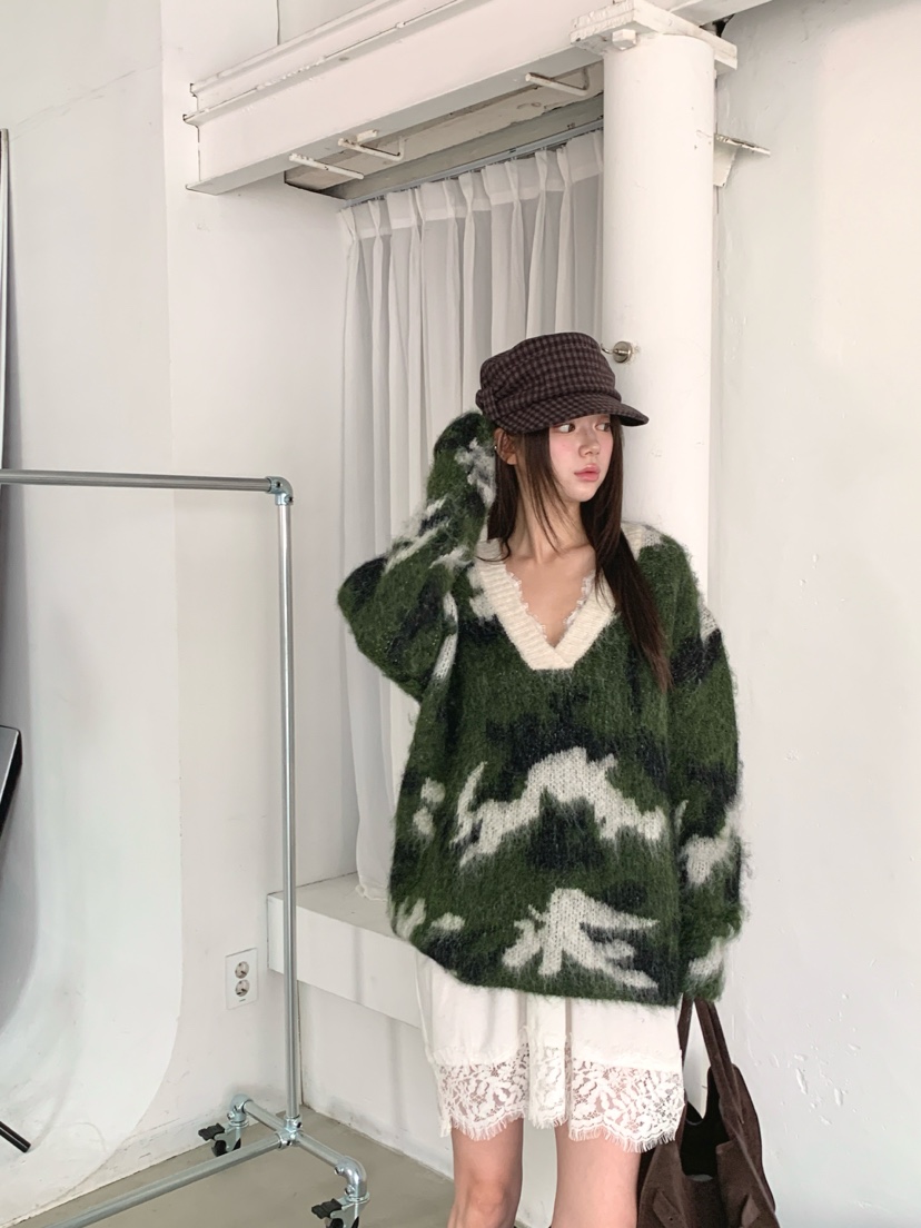 MAISONDEGLORY東大門實拍女裝新品時尚休閑針織衫羊毛針織Maison de glory針織衫