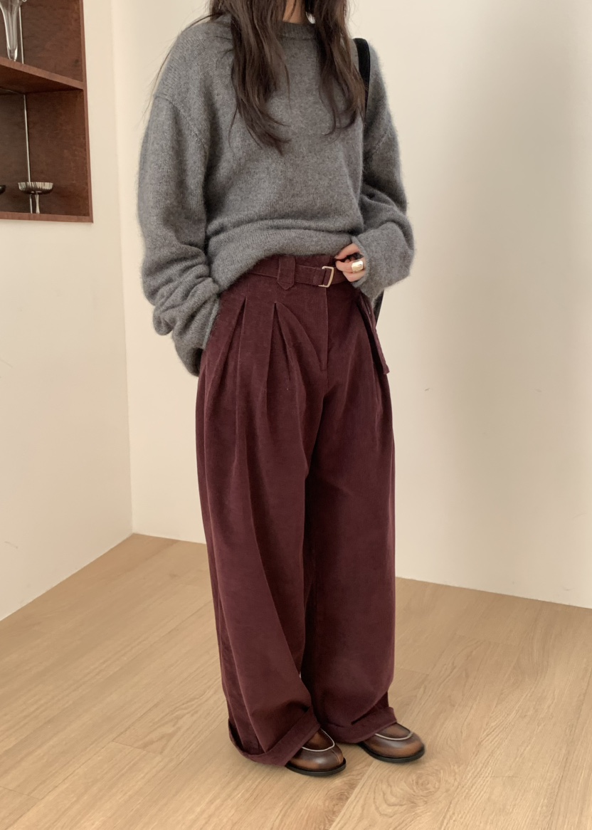 PEBBLE東大門直郵女士新品推薦人氣真品休閑休閑褲含腰帶PEBBLE休閑褲