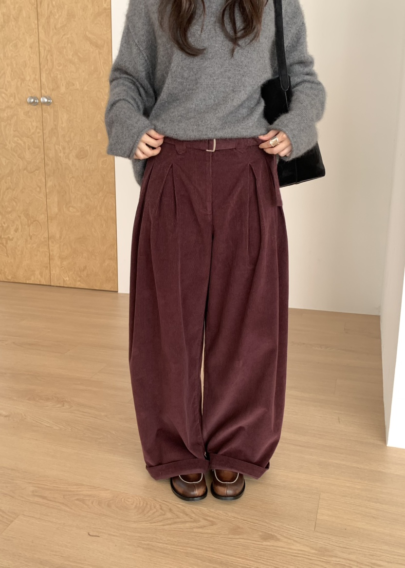 PEBBLE東大門直郵女士新品推薦人氣真品休閑休閑褲含腰帶PEBBLE休閑褲