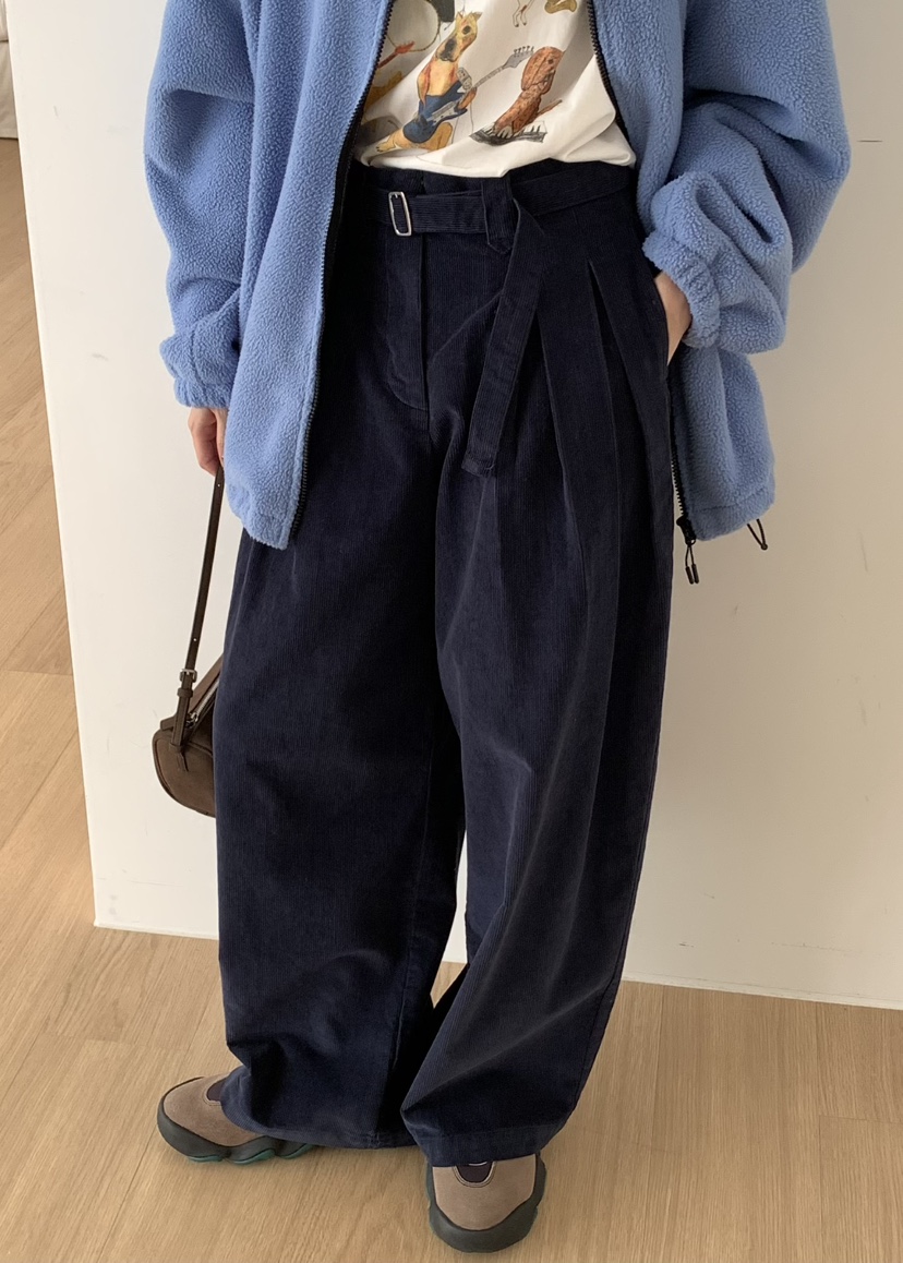PEBBLE東大門直郵女士新品推薦人氣真品休閑休閑褲含腰帶PEBBLE休閑褲