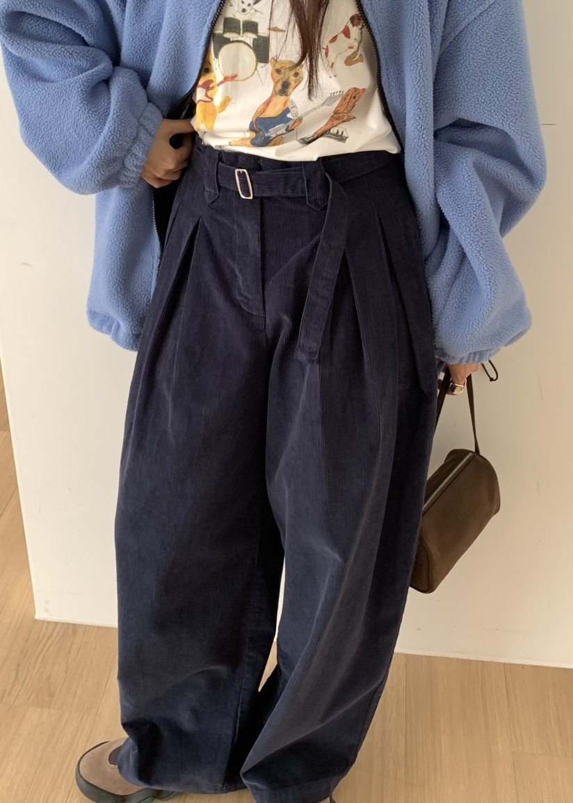 PEBBLE東大門直郵女士新品推薦人氣真品休閑休閑褲含腰帶PEBBLE休閑褲