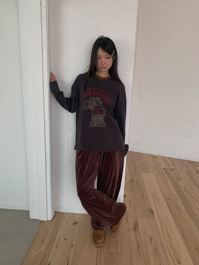 CAMEL-P東大門直郵女裝新品時尚長袖T恤泰迪熊Came_l 家長袖T恤