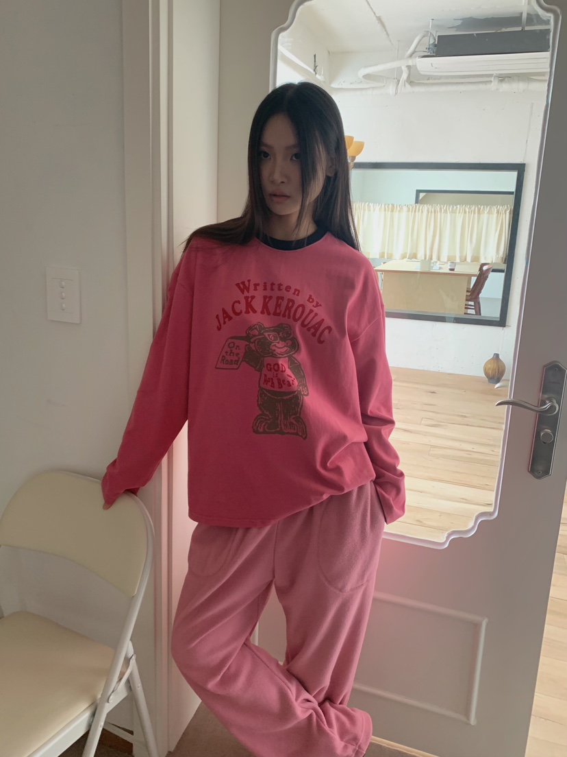 CAMEL-P東大門直郵女裝新品時尚長袖T恤泰迪熊Came_l 家長袖T恤