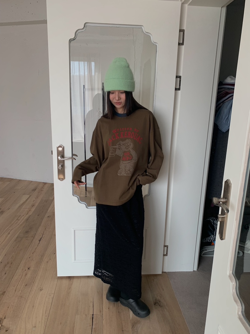 CAMEL-P東大門直郵女裝新品時尚長袖T恤泰迪熊Came_l 家長袖T恤