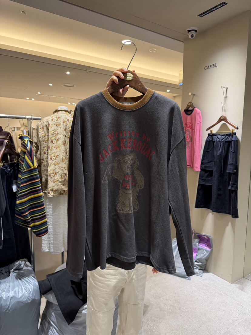 CAMEL-P東大門直郵女裝新品時尚長袖T恤泰迪熊Came_l 家長袖T恤圖色2