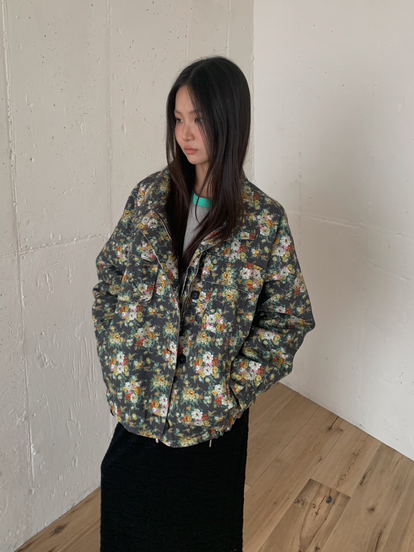 CAMEL-P韓國直郵女裝新品人氣夾克花朵Came_l 家夾克