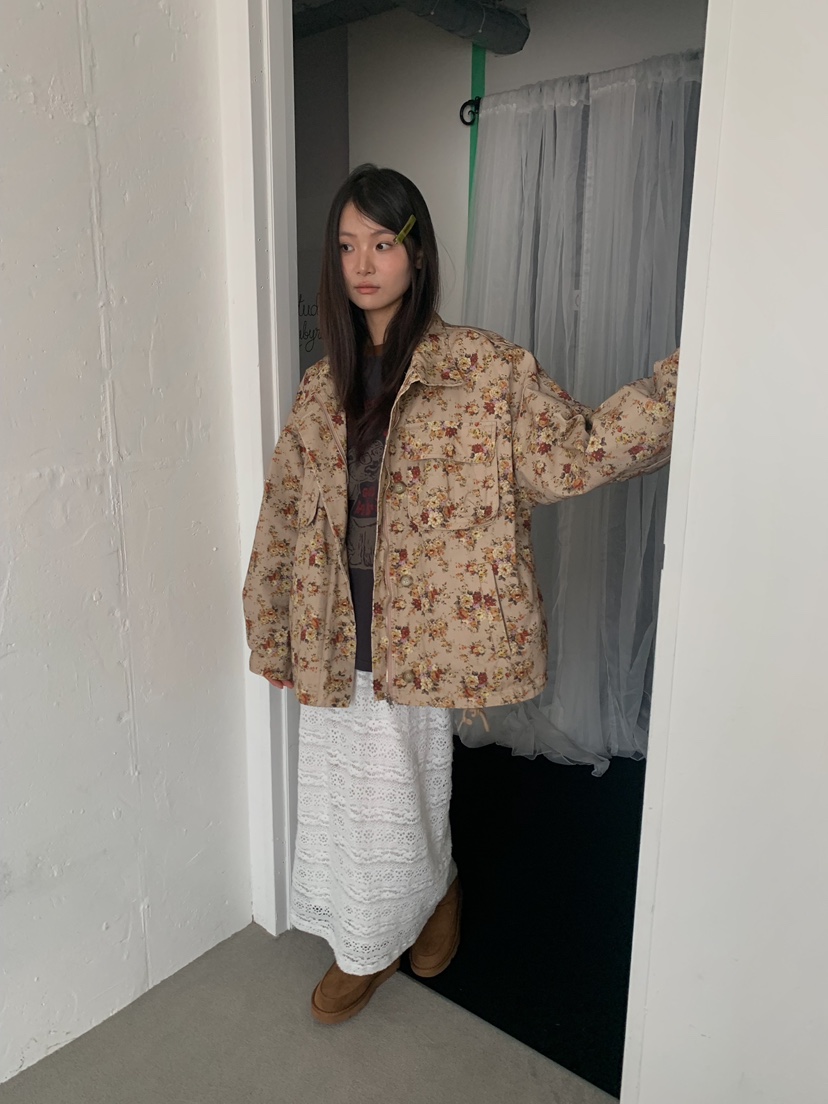 CAMEL-P韓國直郵女裝新品人氣夾克花朵Came_l 家夾克