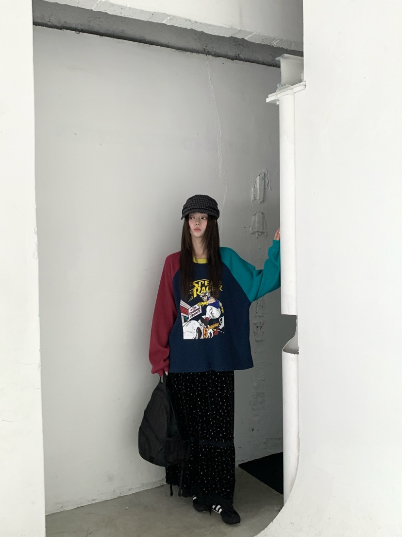 MAISONDEGLORY東大門代購女士新款熱賣人氣休閑時尚長袖T恤Maison de glory長袖T恤
