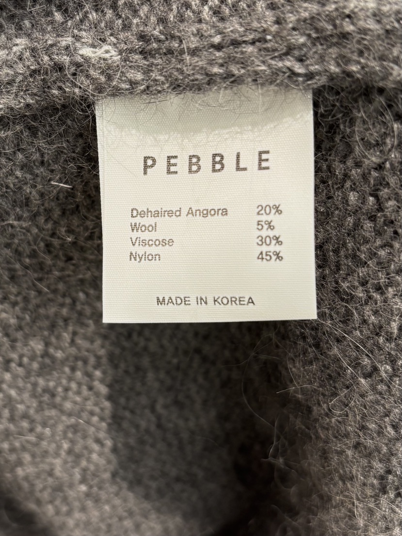 PEBBLE韓國代購女裝新款時尚真品人氣推薦毛衣安哥拉圓領PEBBLE毛衣