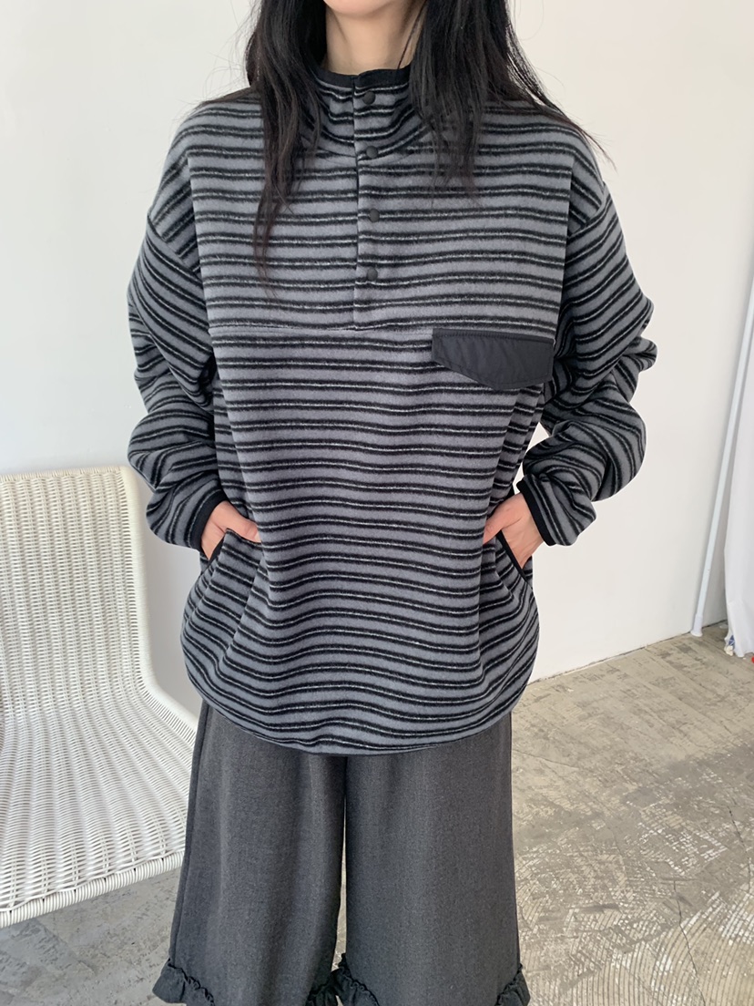 VAARA東大門代購女裝新款人氣真品職業休閑熱賣推薦衛衣條紋VAARA衛衣