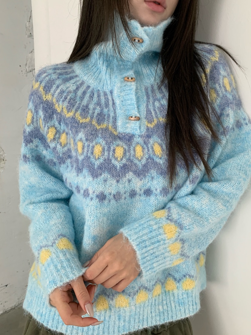 MAISONDEGLORY東大門代購女士新款推薦針織衫羊毛針織北歐Maison de glory針織衫圖色1