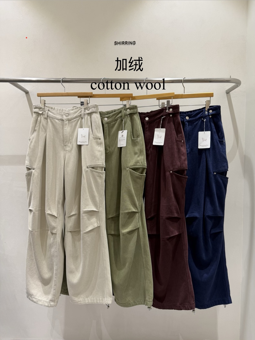 SHIRRING韓國直郵女裝新品時尚真品熱賣推薦休閑褲加絨磨毛SHIRRING休閑褲