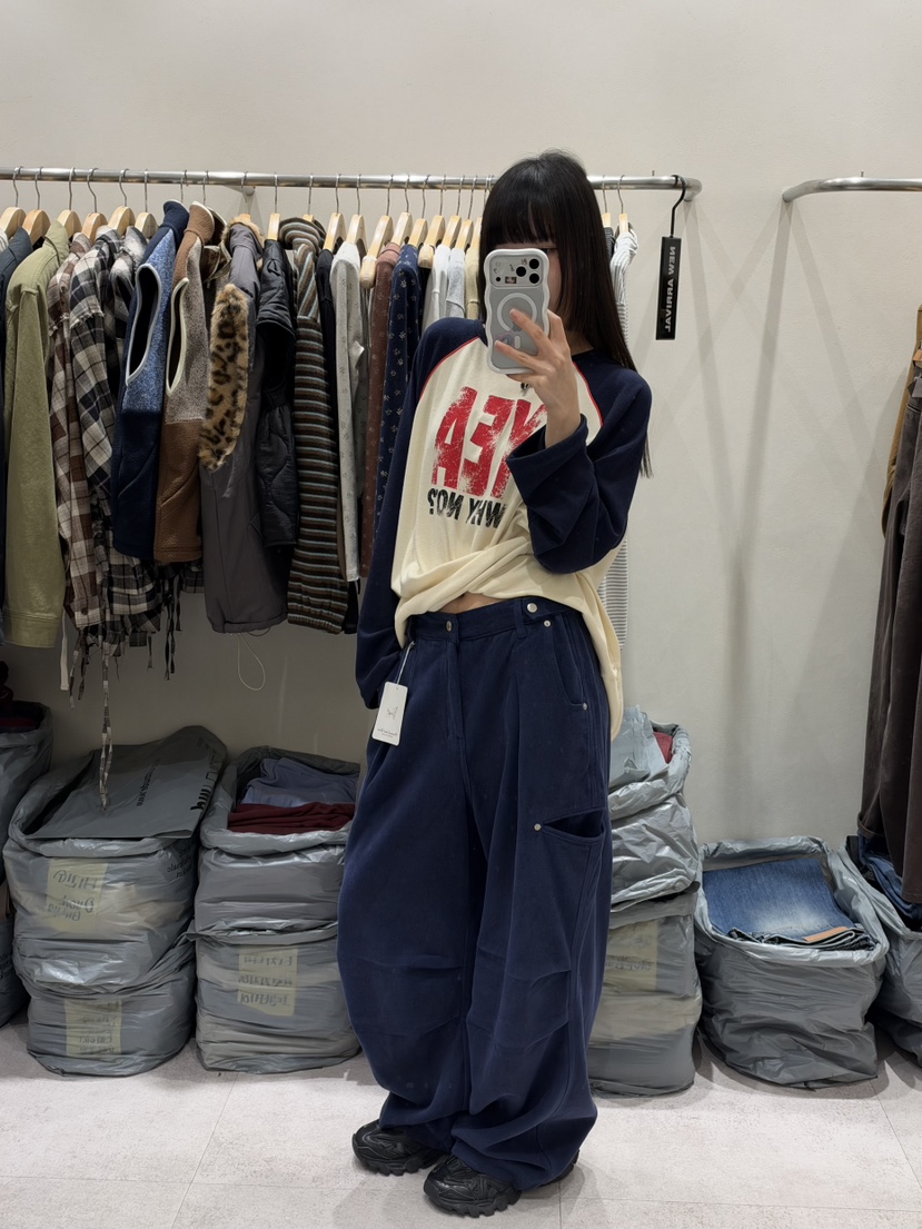 SHIRRING韓國直郵女裝新品時尚真品熱賣推薦休閑褲加絨磨毛SHIRRING休閑褲