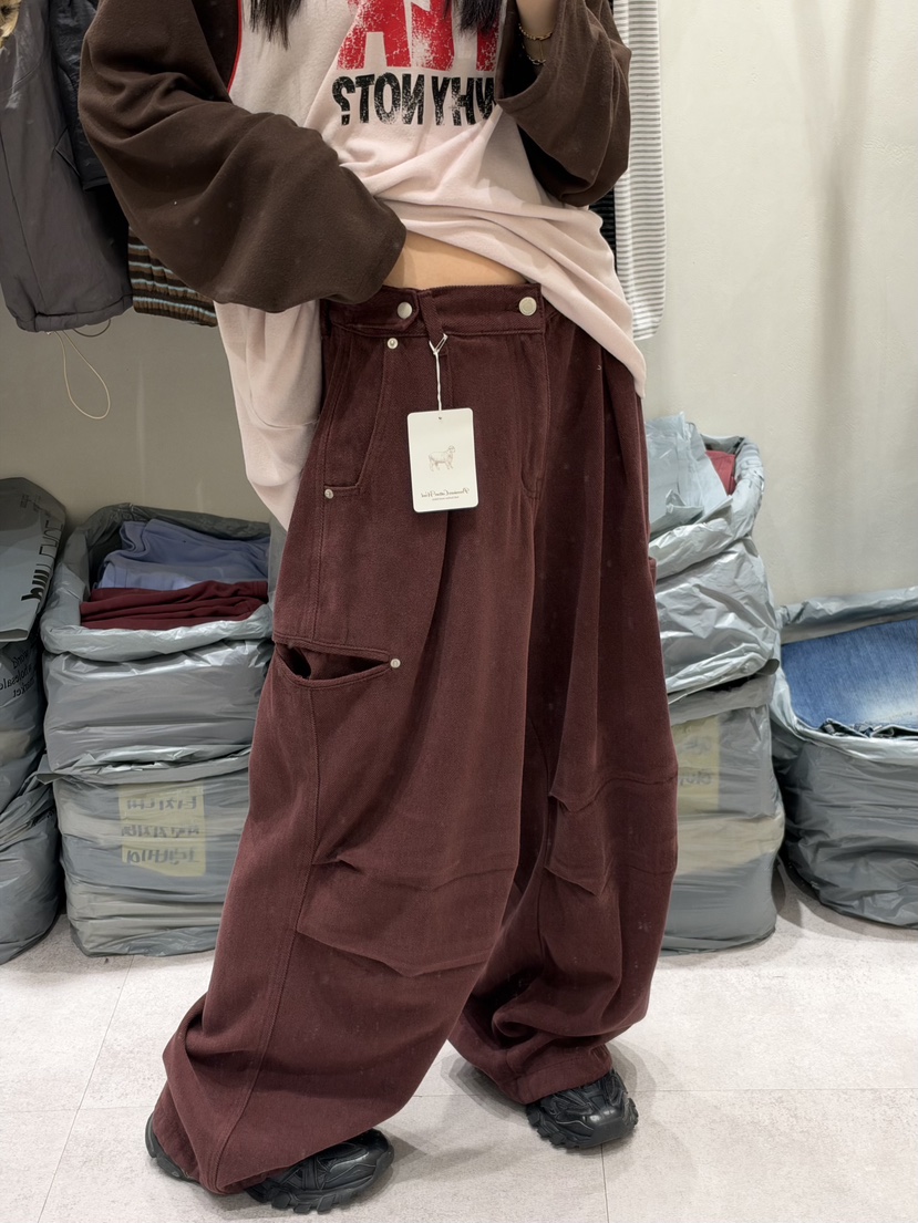 SHIRRING韓國直郵女裝新品時尚真品熱賣推薦休閑褲加絨磨毛SHIRRING休閑褲