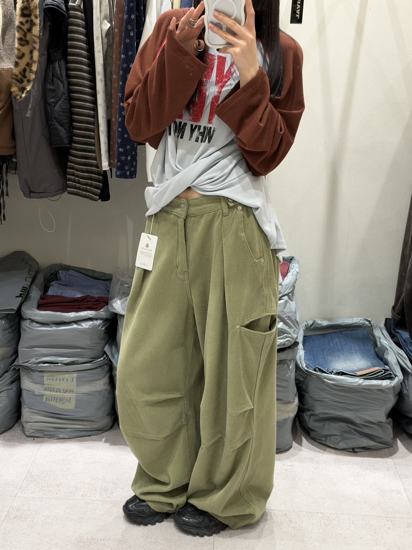 SHIRRING韓國直郵女裝新品時尚真品熱賣推薦休閑褲加絨磨毛SHIRRING休閑褲
