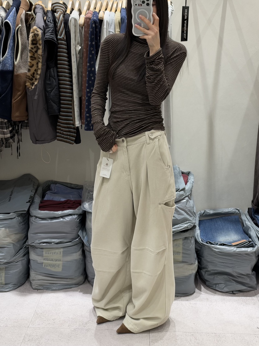 SHIRRING韓國直郵女裝新品時尚真品熱賣推薦休閑褲加絨磨毛SHIRRING休閑褲