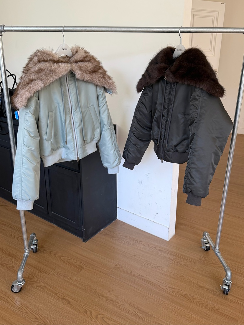ESCHER東大門實拍女裝新款時尚職業人氣真品休閑短款棉服ESCHER短款棉服