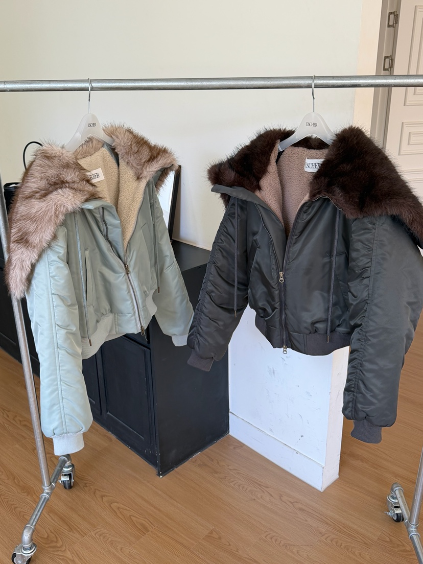 ESCHER東大門實拍女裝新款時尚職業人氣真品休閑短款棉服ESCHER短款棉服