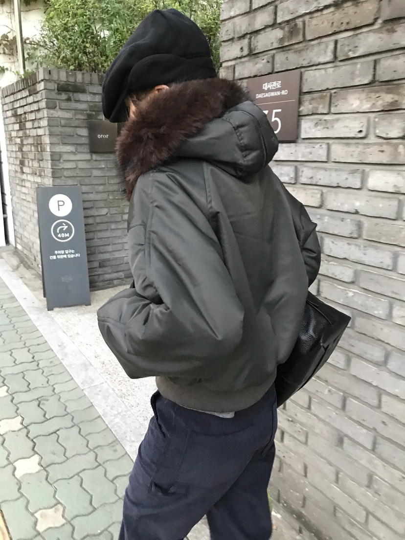 ESCHER東大門實拍女裝新款時尚職業人氣真品休閑短款棉服ESCHER短款棉服