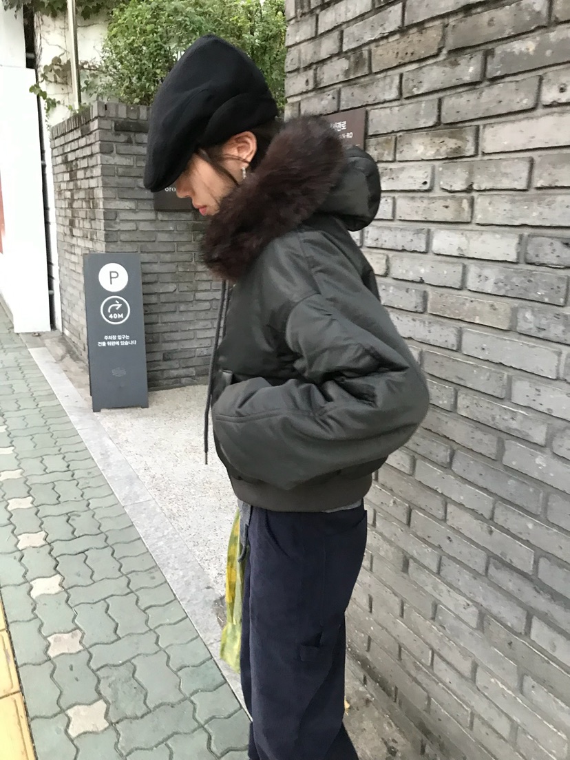 ESCHER東大門實拍女裝新款時尚職業人氣真品休閑短款棉服ESCHER短款棉服