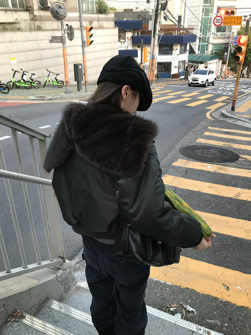 ESCHER東大門實拍女裝新款時尚職業人氣真品休閑短款棉服ESCHER短款棉服