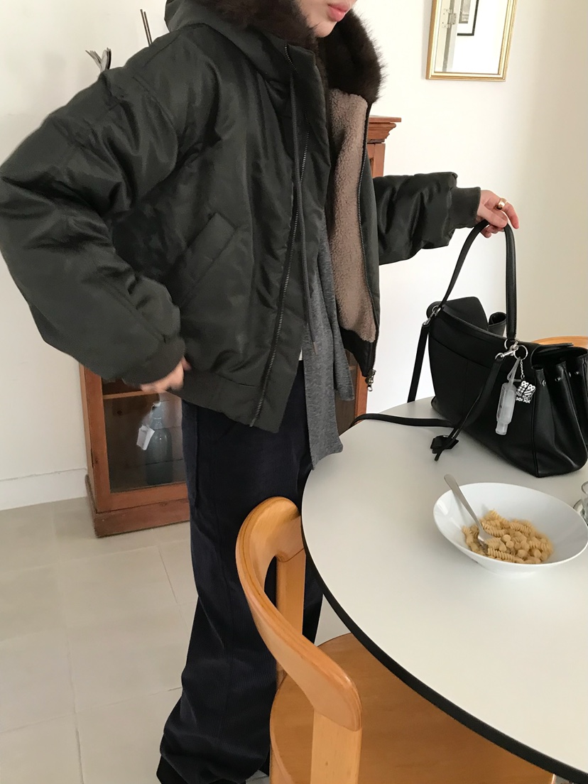 ESCHER東大門實拍女裝新款時尚職業人氣真品休閑短款棉服ESCHER短款棉服