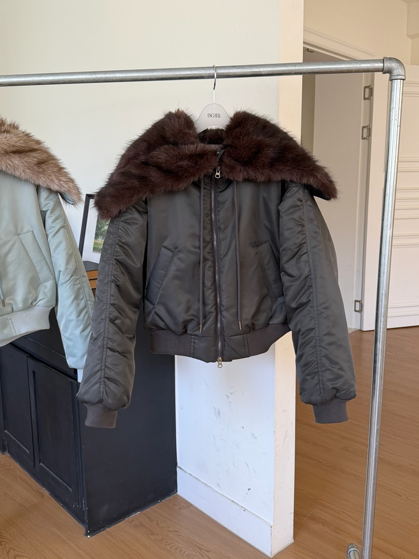 ESCHER東大門實拍女裝新款時尚職業人氣真品休閑短款棉服ESCHER短款棉服圖色1