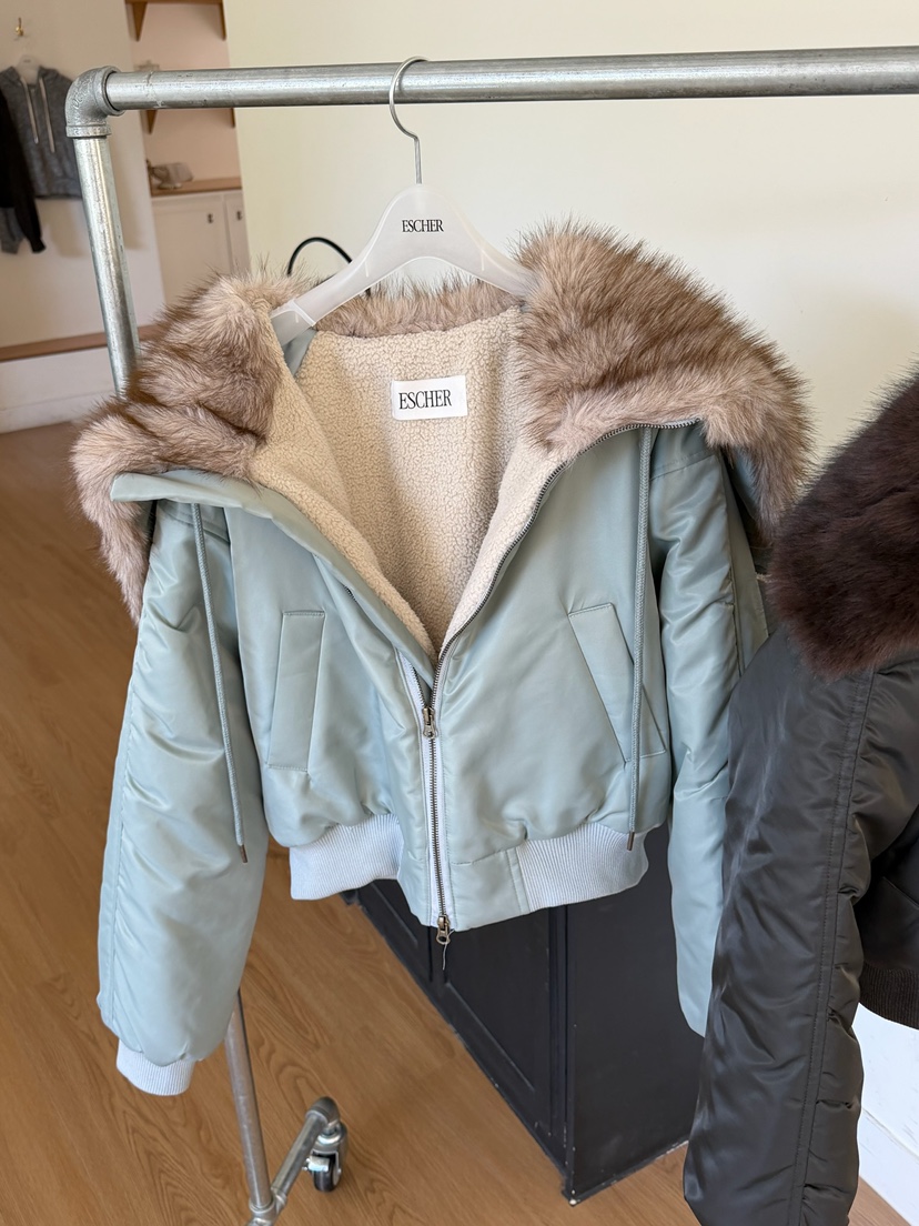 ESCHER東大門實拍女裝新款時尚職業人氣真品休閑短款棉服ESCHER短款棉服圖色2