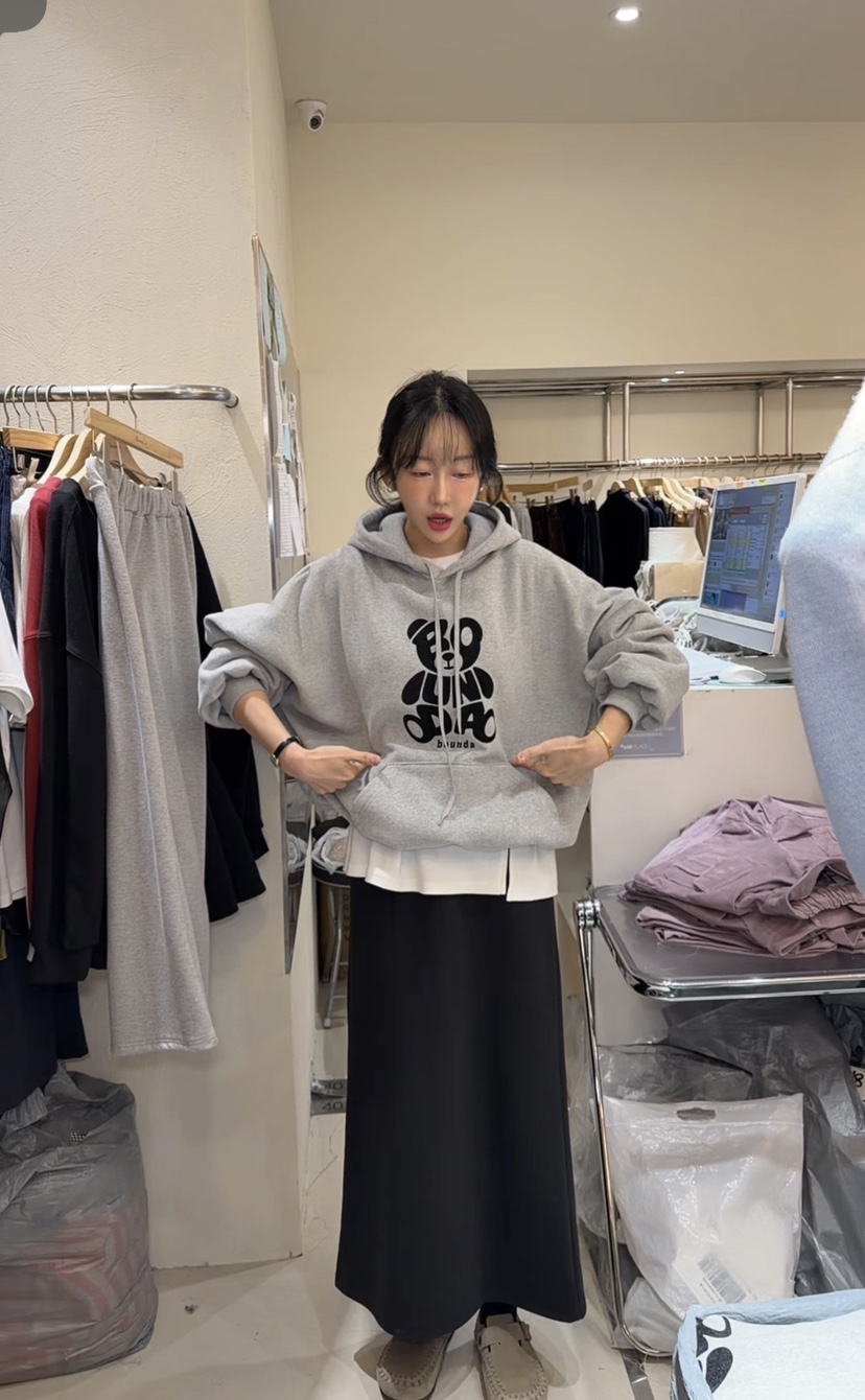 BOUND.A韓國代購女裝新品職業休閑熱賣真品時尚長裙加絨BOUND.A長裙