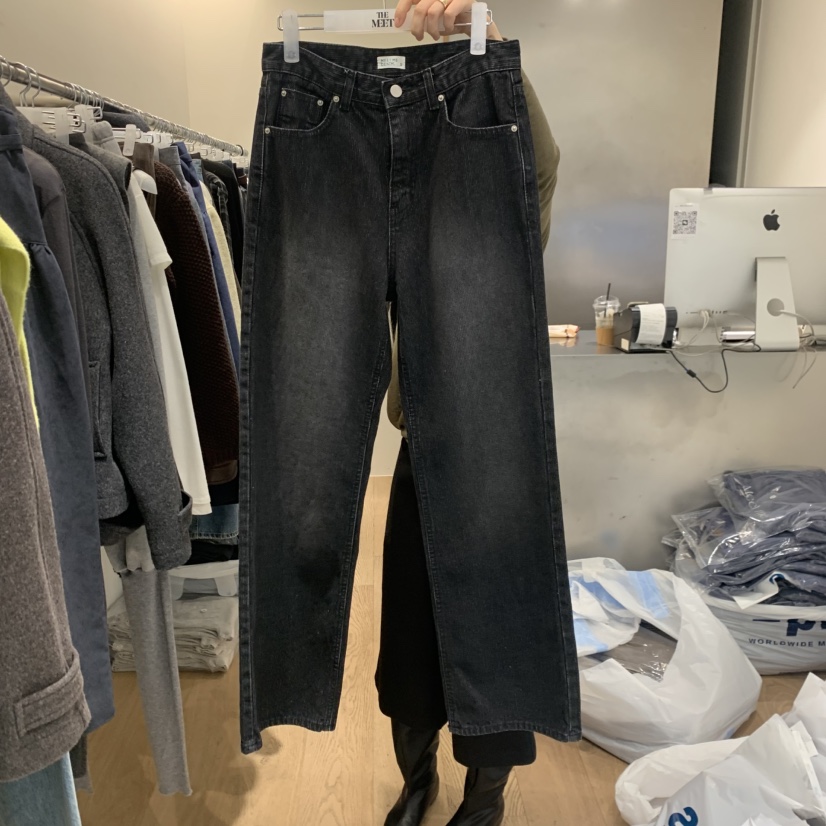 MEET ME東大門直郵女士新品人氣真品熱賣推薦牛仔褲羅紋Meet me牛仔褲圖色1