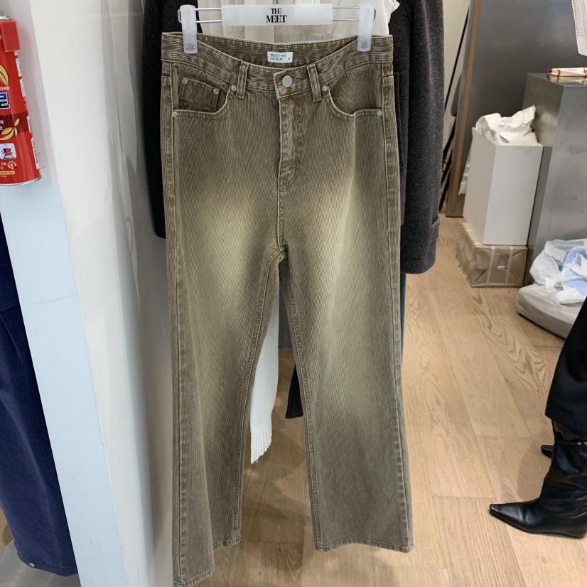 MEET ME東大門直郵女士新品人氣真品熱賣推薦牛仔褲羅紋Meet me牛仔褲圖色2