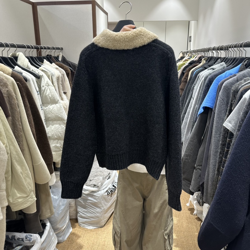 GARDEN LAYER韓國代購女士新款休閑真品開衫針織拉鏈翻領GARDEN LAYER開衫