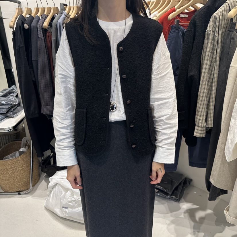 MOWER韓國代購女士新款熱賣人氣推薦職業休閑馬甲不含內搭MOWER馬甲圖色2黑色