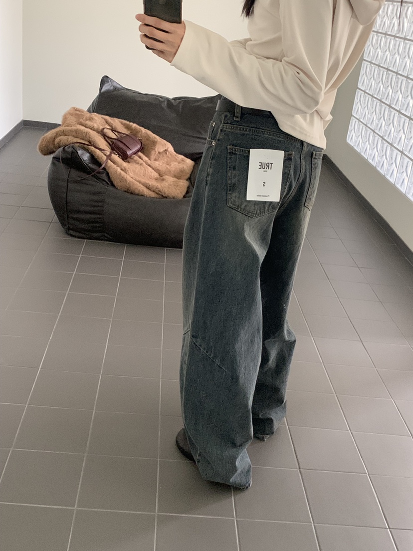 TRUE韓國直郵女裝新款推薦休閑人氣熱賣真品時尚牛仔褲TRUE牛仔褲