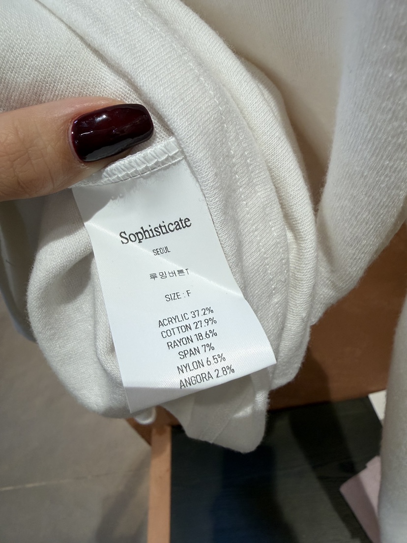 SOPHISTICATE韓國直郵女士新品推薦真品熱賣時尚休閑長袖T恤SOPHISTICATE長袖T恤