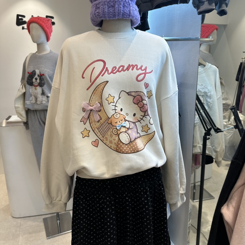 EVE韓國代購女士新品推薦真品熱賣時尚休閑人氣衛衣加絨EVE衛衣圖色1