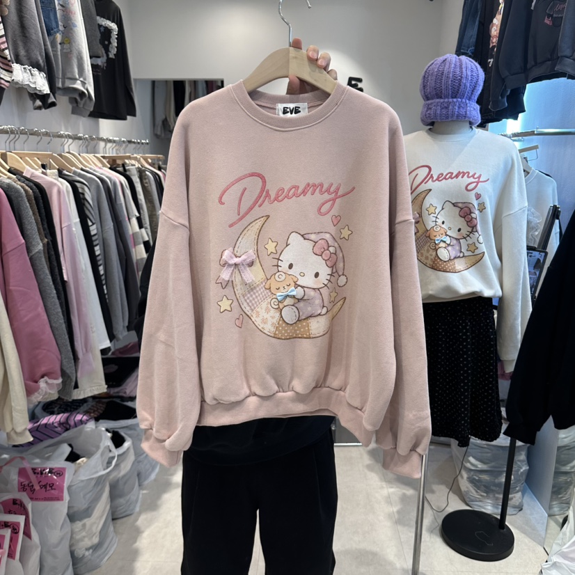 EVE韓國代購女士新品推薦真品熱賣時尚休閑人氣衛衣加絨EVE衛衣圖色2