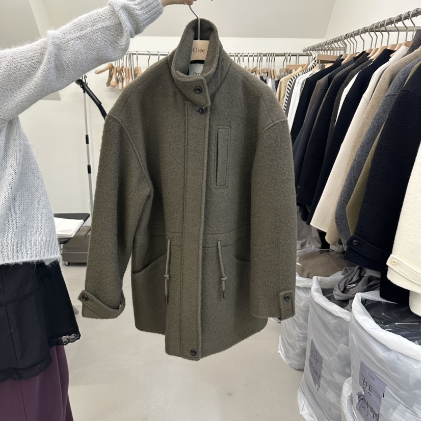 OREE韓國直郵女士新品休閑推薦真品人氣時尚熱賣短款大衣Oree短款大衣圖色2