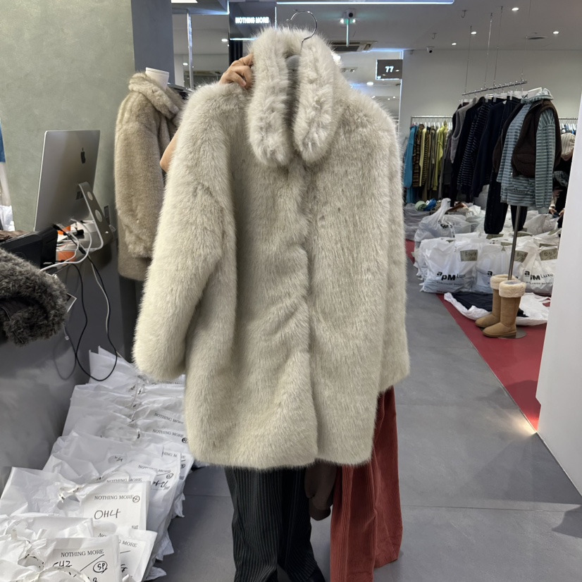 NOTHING MORE東大門直郵女裝新品休閑真品推薦中長款大衣NOTHING MORE中長款大衣圖色2白色