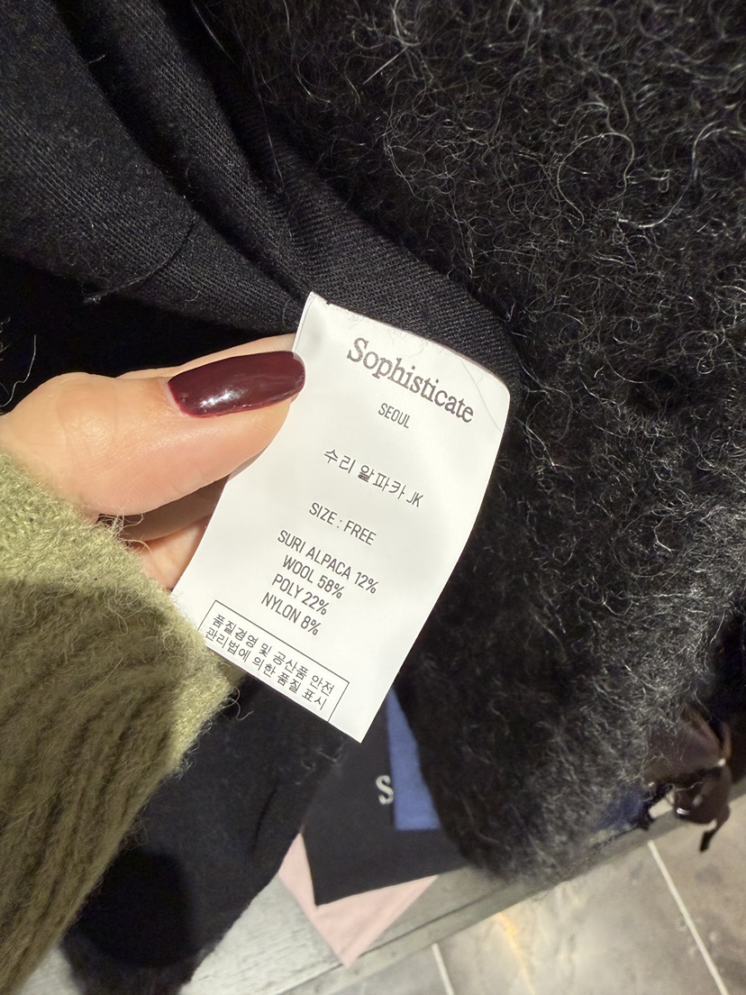 SOPHISTICATE韓國直郵女裝新款真品人氣休閑短款大衣羊駝SOPHISTICATE短款大衣