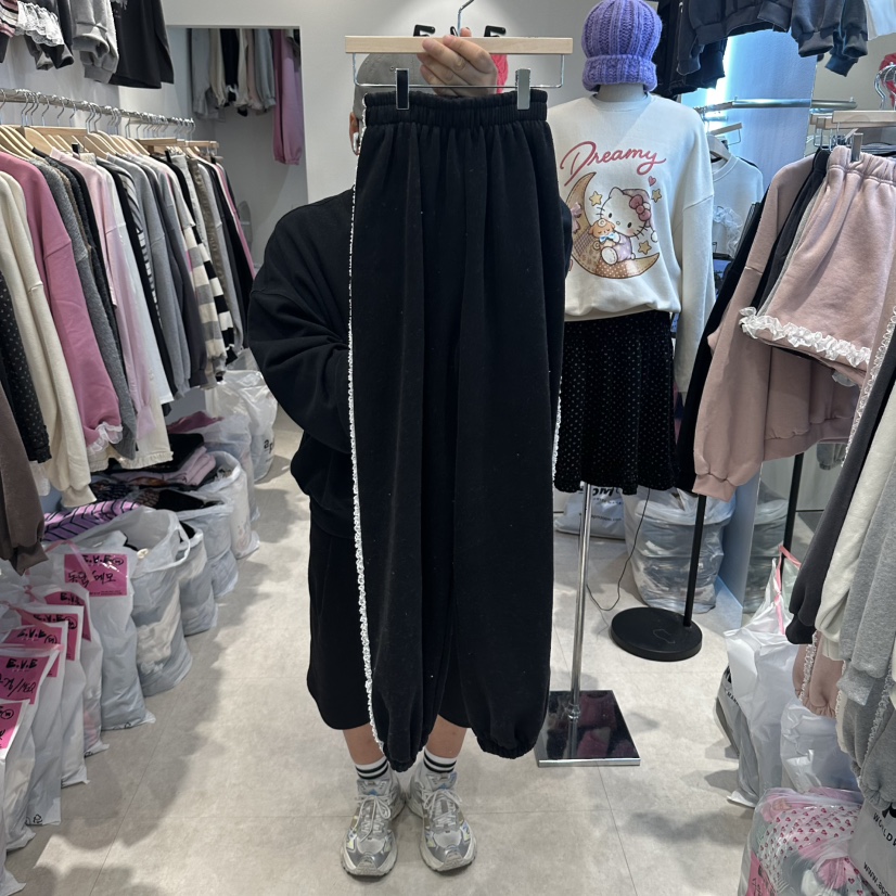 EVE韓國代購女士新款休閑時尚熱賣職業人氣真品休閑褲加絨EVE休閑褲