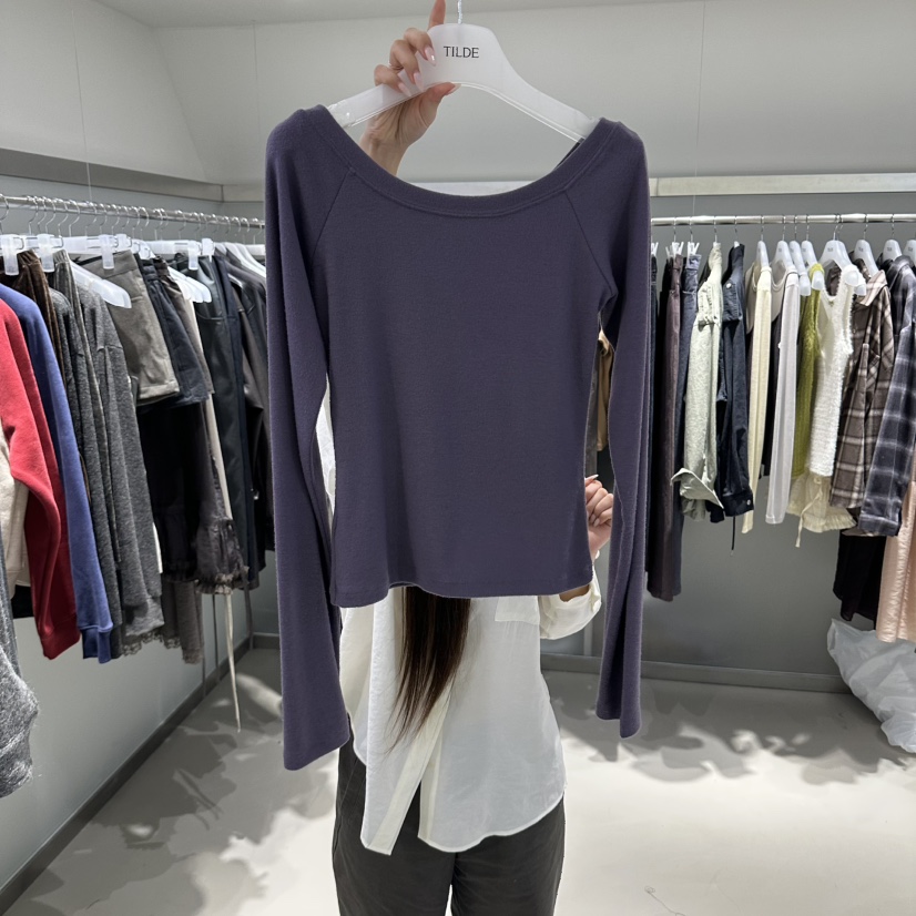 PORTS MOSS/TILDE韓國代購女士新款真品人氣時尚長袖T恤PORTS MOSS/TILDE長袖T恤圖色1紫色
