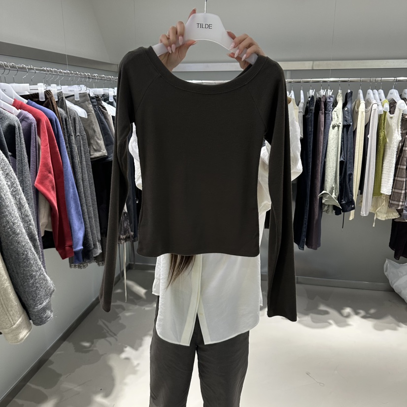 PORTS MOSS/TILDE韓國代購女士新款真品人氣時尚長袖T恤PORTS MOSS/TILDE長袖T恤圖色3棕色