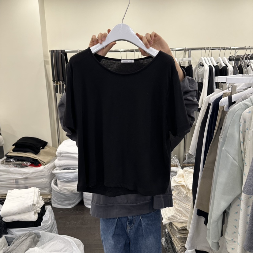 OUTFIT/SOAP AMD WATER韓國直郵女裝新品時尚熱賣推薦T恤OUTFIT/SOAP AMD WATERT恤圖色3