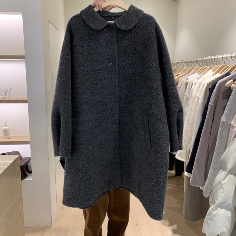 LIFFEY東大門直郵女士新品真品熱賣推薦中長款大衣手工制品LIFFEY中長款大衣圖色2墨色