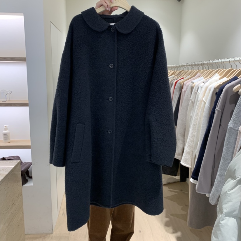 LIFFEY東大門直郵女士新品真品熱賣推薦中長款大衣手工制品LIFFEY中長款大衣圖色3藏藍色