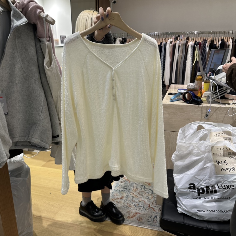 TIZZI東大門直郵女士新款時尚熱賣真品推薦人氣休閑長袖T恤TIZZI長袖T恤圖色1