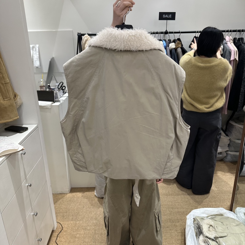 GARDEN LAYER東大門直郵女裝新品時尚熱賣馬甲真羊皮鵝絨GARDEN LAYER馬甲