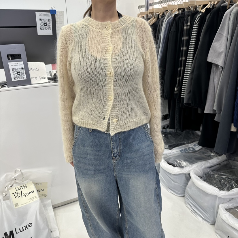 LUTH韓國直郵女士新品真品推薦熱賣時尚人氣休閑開衫羊駝LUTH開衫圖色2
